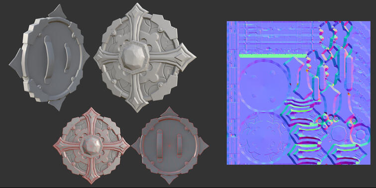 PBR Specular Shield UV Bakes