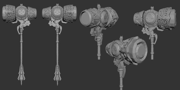 Herta (Honkai: Star Rail) Inspired hammer High Poly