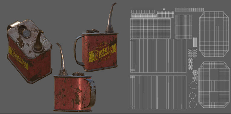 Oil Cannister Render/UV