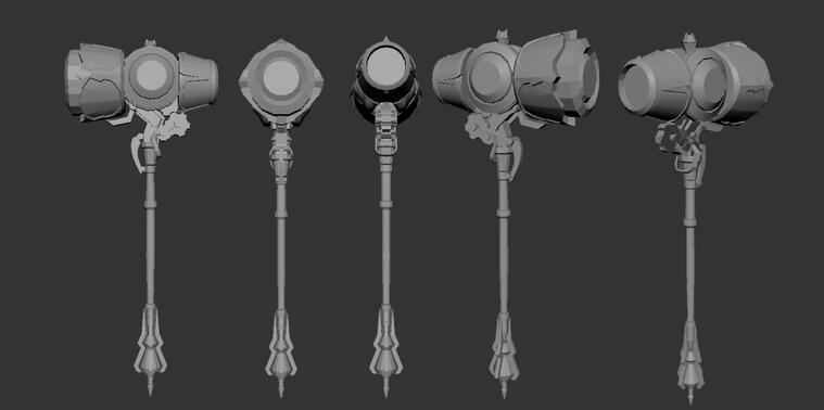 Herta (Honkai: Star Rail) Inspired hammer Low Poly